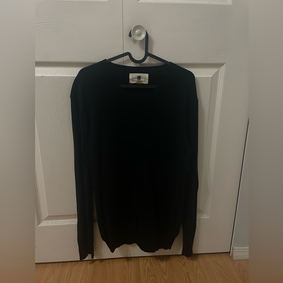 Black Brown 1826 Men’s V-Neck Sweater - Black - Picture 1 of 2